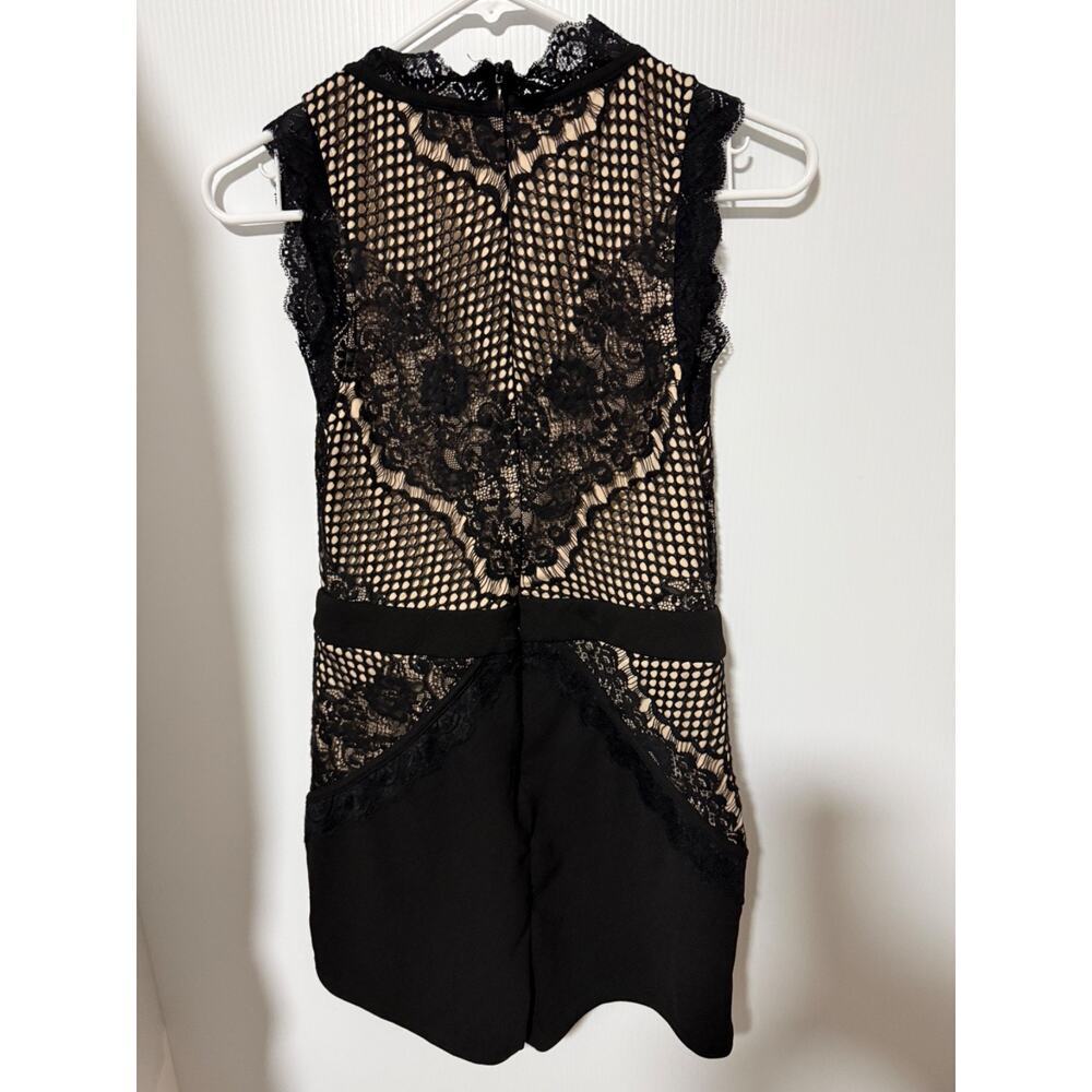 Entry Contrast Lace Black Romper Whimsygoth Fairy Size Med - Picture 2 of 7